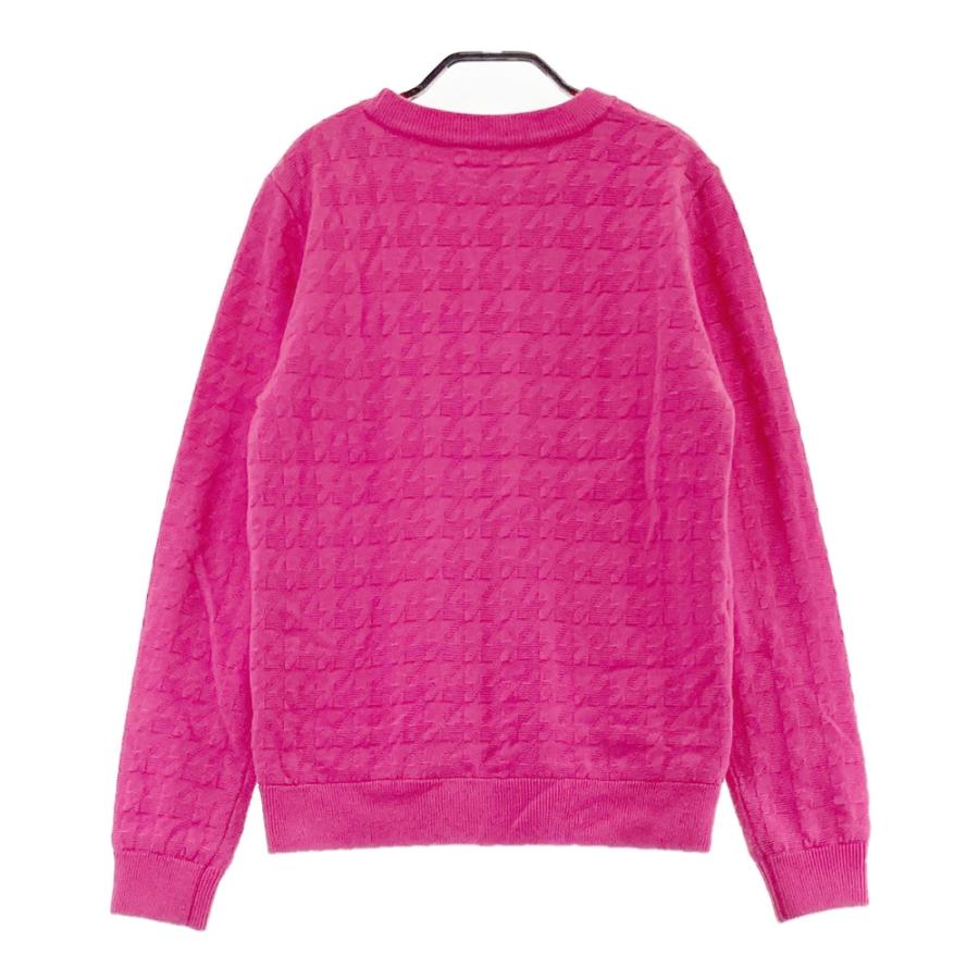 MUNSING WEAR マンシングウェア  裏地付 ニットセーター ウール混 千鳥柄 ピンク系 M ゴルフウェア レディース_1