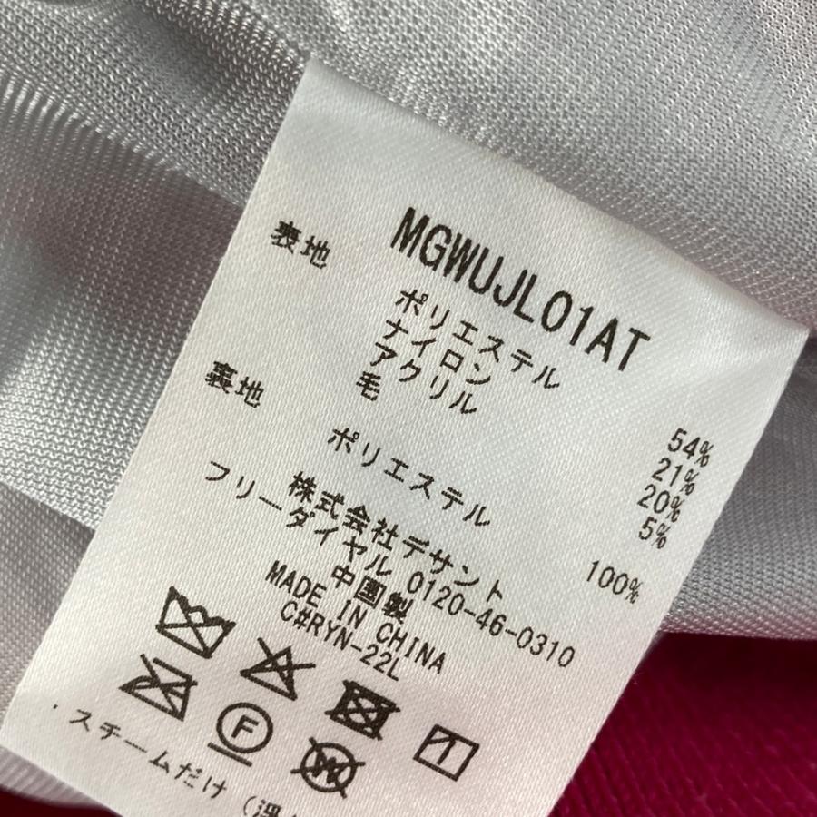 MUNSING WEAR マンシングウェア  裏地付 ニットセーター ウール混 千鳥柄 ピンク系 M ゴルフウェア レディース_6