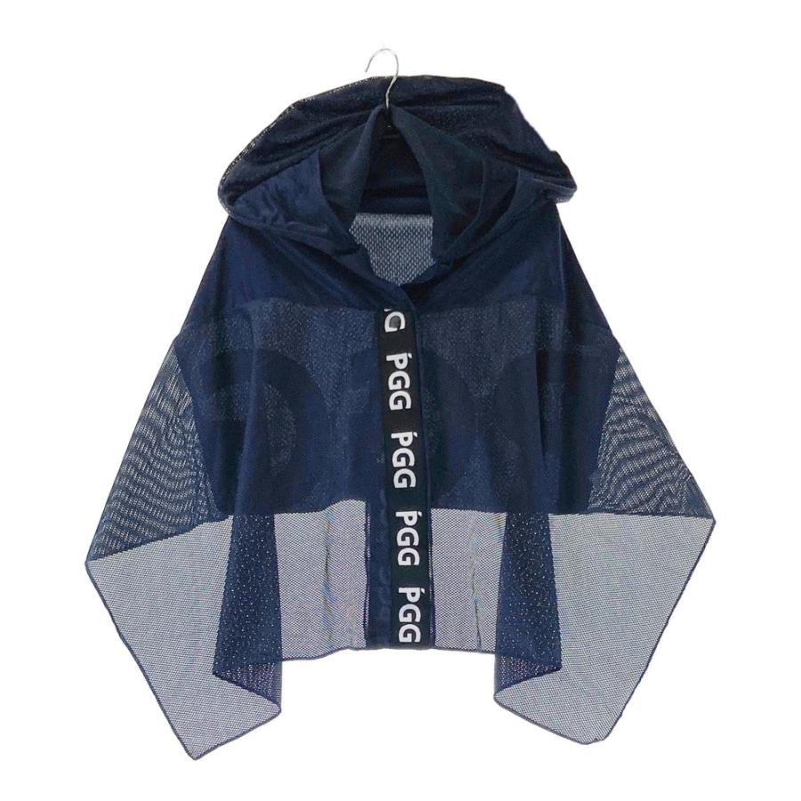 PGG フード付きメッシュポンチョ ネイビー PGG フード付きメッシュポンチョ ネイビー