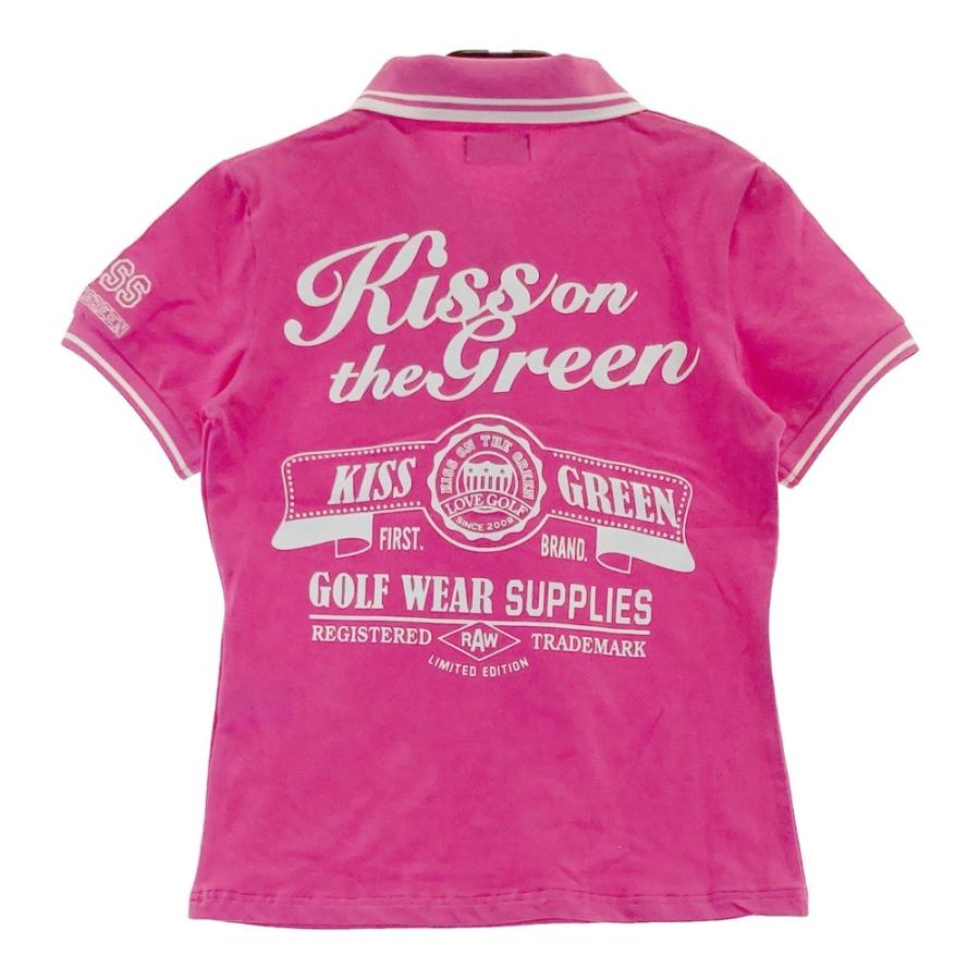 サイズ：3 KISS ON THE GREEN キスオンザグリーン  半袖ポロシャツ  ピンク系 [240101420422] ゴルフウェア レディース ストスト サイズ：3 KISS ON THE GREEN キスオンザグリーン 半袖