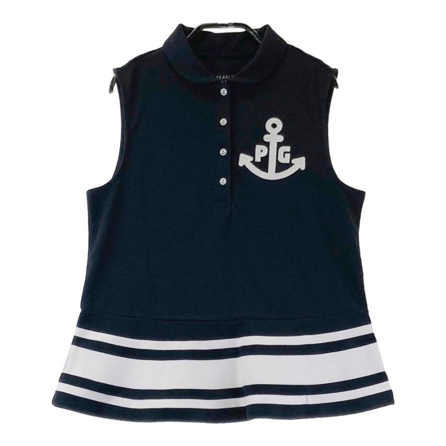 PEARLY GATES パーリーゲイツ ノースリーブ ポロシャツ ネイビー系 0