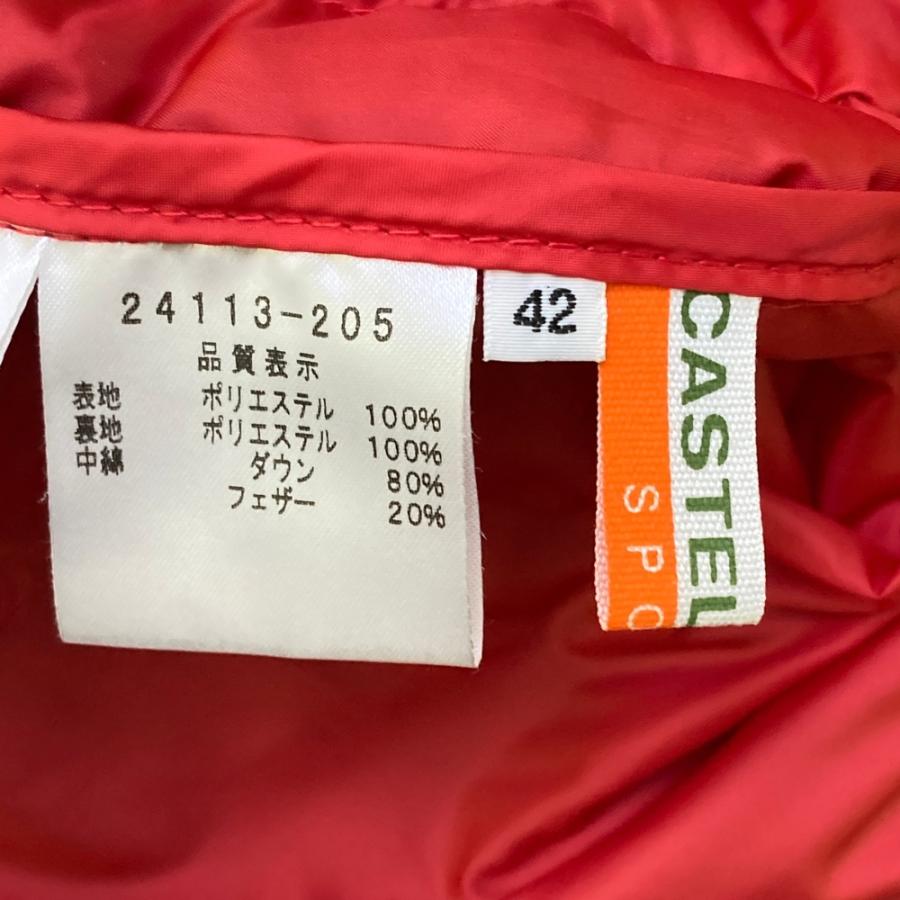 サイズ：42 CASTELBAJAC カステルバジャック  ダウンベスト 総柄 ネイビー系 [240101397818] ゴルフウェア レディース ストスト CASTELBAJAC カステルバジャック ダウンベスト 総柄 ネイビー系 42
