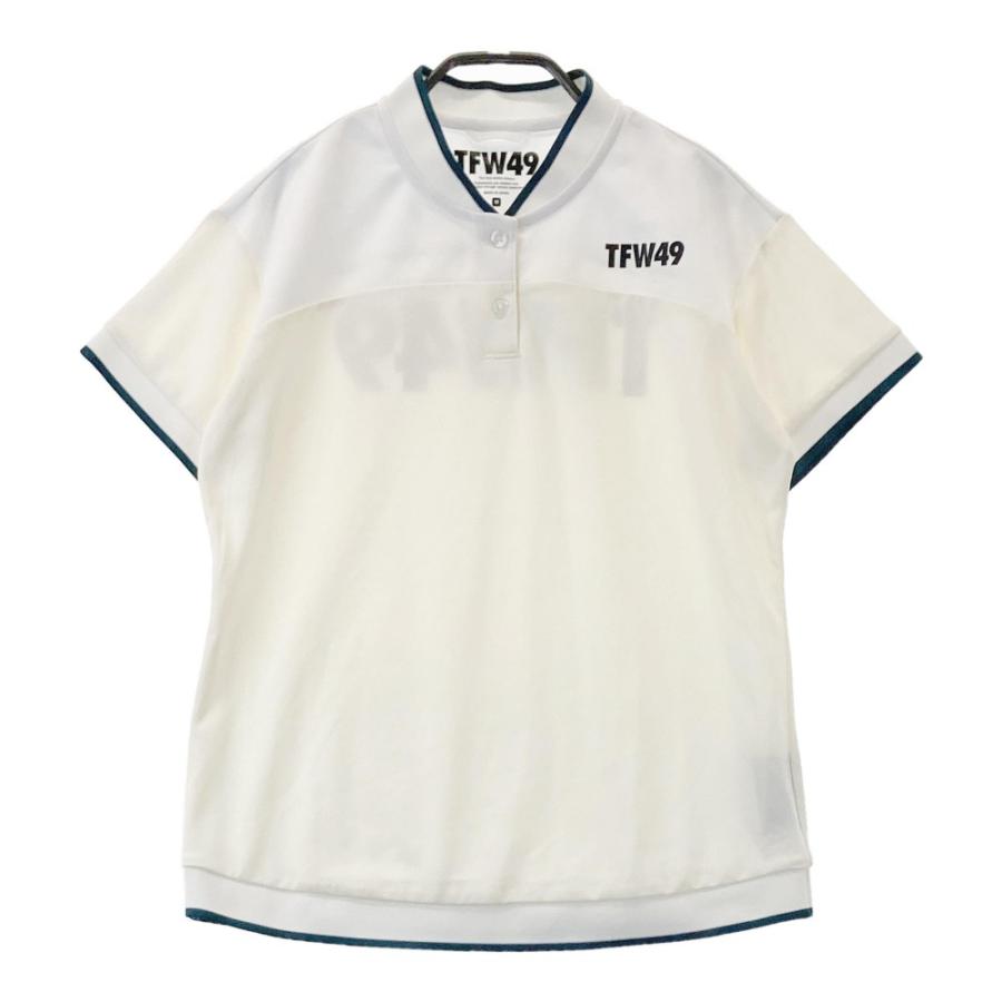 tfw49 レディース　S 半袖ポロシャツ　ゴルフウェア V12 TFW49 SIDE MESH COLLARLESS POLO ポロシャツ 半袖 トップス