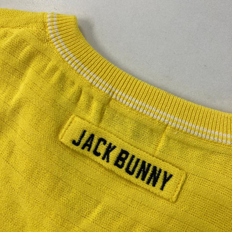JACK BUNNY ジャックバニー ニットベスト イエロー系 1 ゴルフウェア