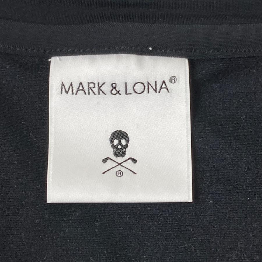 ☠MARK&LONA☠ベロアハーフジップ長袖Tシャツ⛳48 MARK&LONA マークアンドロナ ハーフジップ長袖Tシャツ ブラック系 48