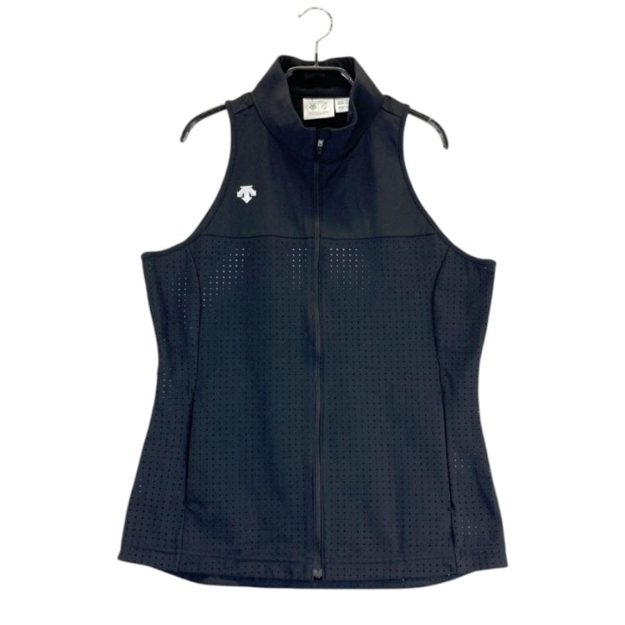 サイズ：L DESCENTE GOLF デサントゴルフ  メッシュ ジップベスト  ブラック系 [240101400500] ゴルフウェア レディース ストスト DESCENTE GOLF デサントゴルフ メッシュ ジップベスト ブラック