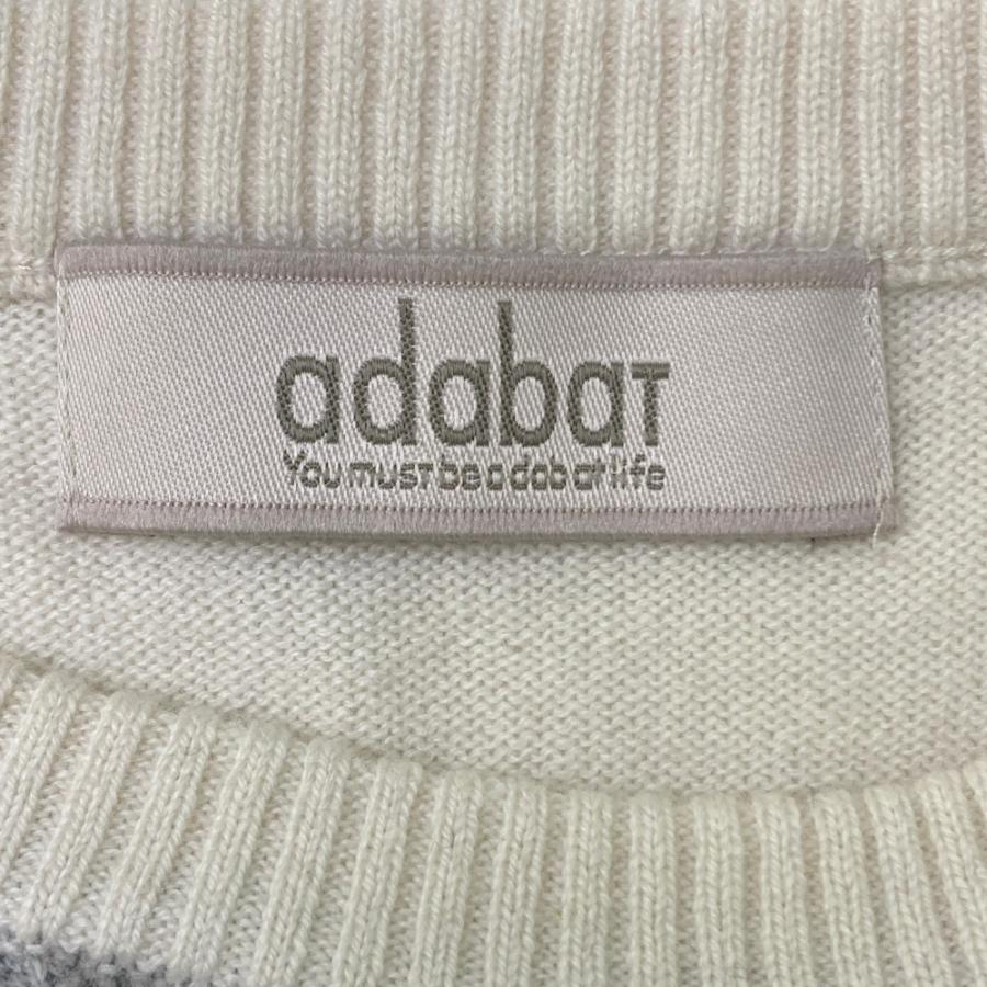 【アダバット】　メンズセーター　カシミア ADABAT アダバット ニットセーター カシミヤ ホワイト系 46 ゴルフ