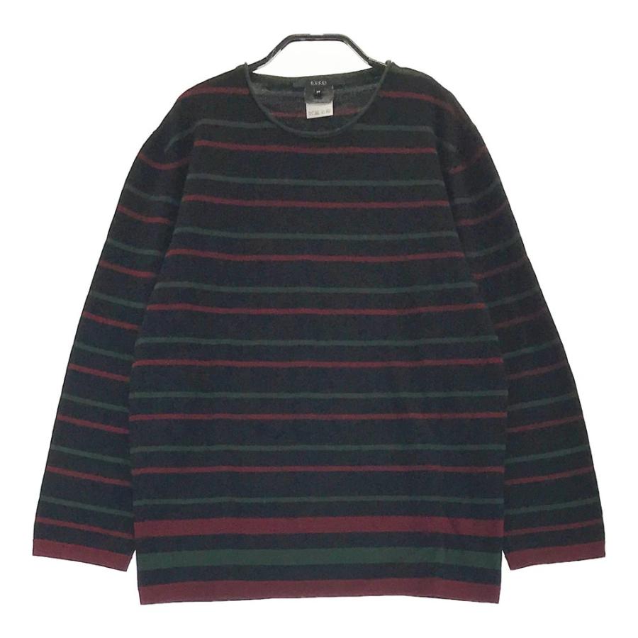 GUCCI（グッチ） 200157 ニットセーター ボーダー柄 ブラック系 M 