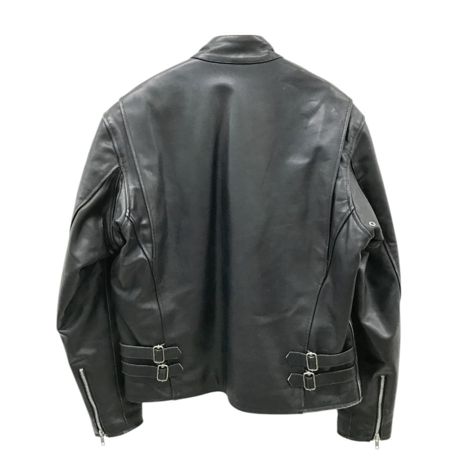 ホーンワークス　ブラックレザージャケット シングルライダース　xl HORN WORKS ホーンワークス レザー シングル ライダース