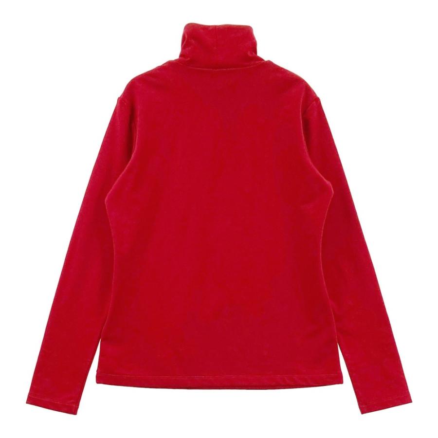 サイズ：38 LANVIN SPORT ランバン スポール  ハイネック 長袖Tシャツ ドット柄 レッド系 [240101502707] ゴルフウェア レディース ストスト LANVIN SPORT ランバン スポール ハイネック 長袖Tシャツ ドット