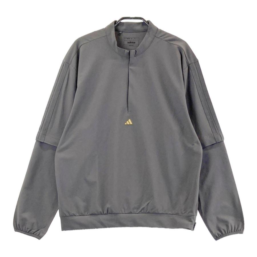 ADIDAS GOLF アディダスゴルフ 2WAY ハーフジップ 長袖Tシャツ グレー