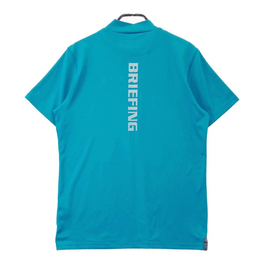 BRIEFING GOLF ブリーフィング モックネック 半袖Tシャツ ブルー