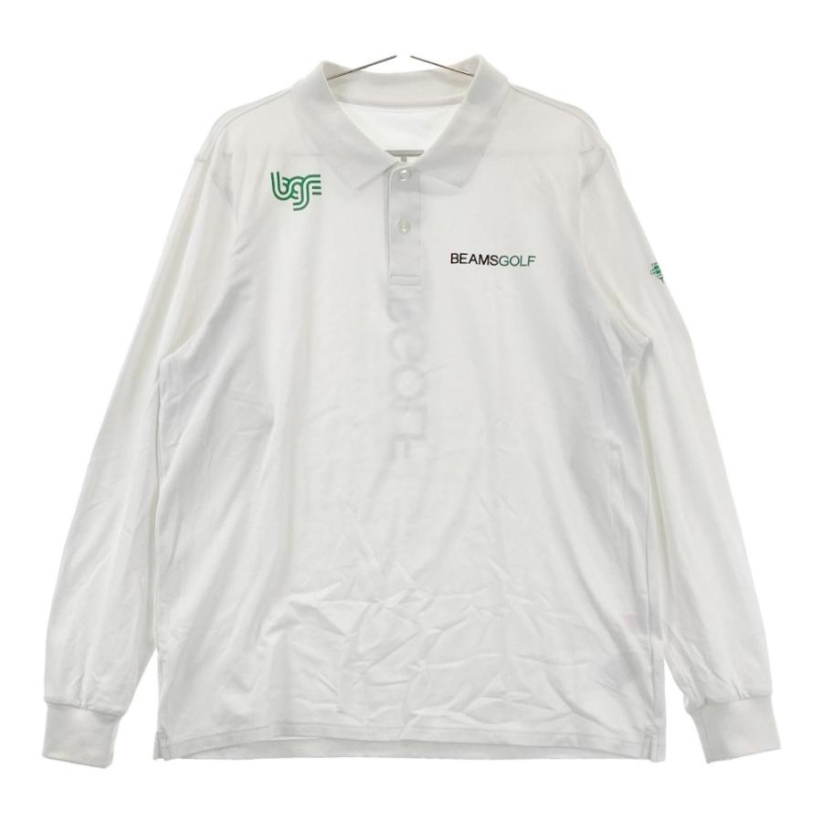 ビームスゴルフ　長袖ポロシャツ BEAMS GOLF（ビームス ゴルフ）ORANGE LABEL / アーチロゴ 切替え