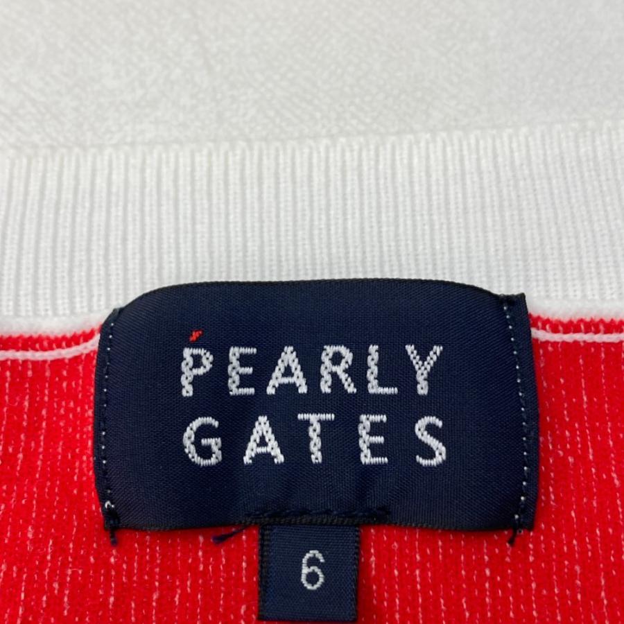 定価25000円 新品タグ付 PEARLY GATES ロゴベスト PEARLY GATES（パーリーゲイツ） Vネック ニットベスト ロゴ柄
