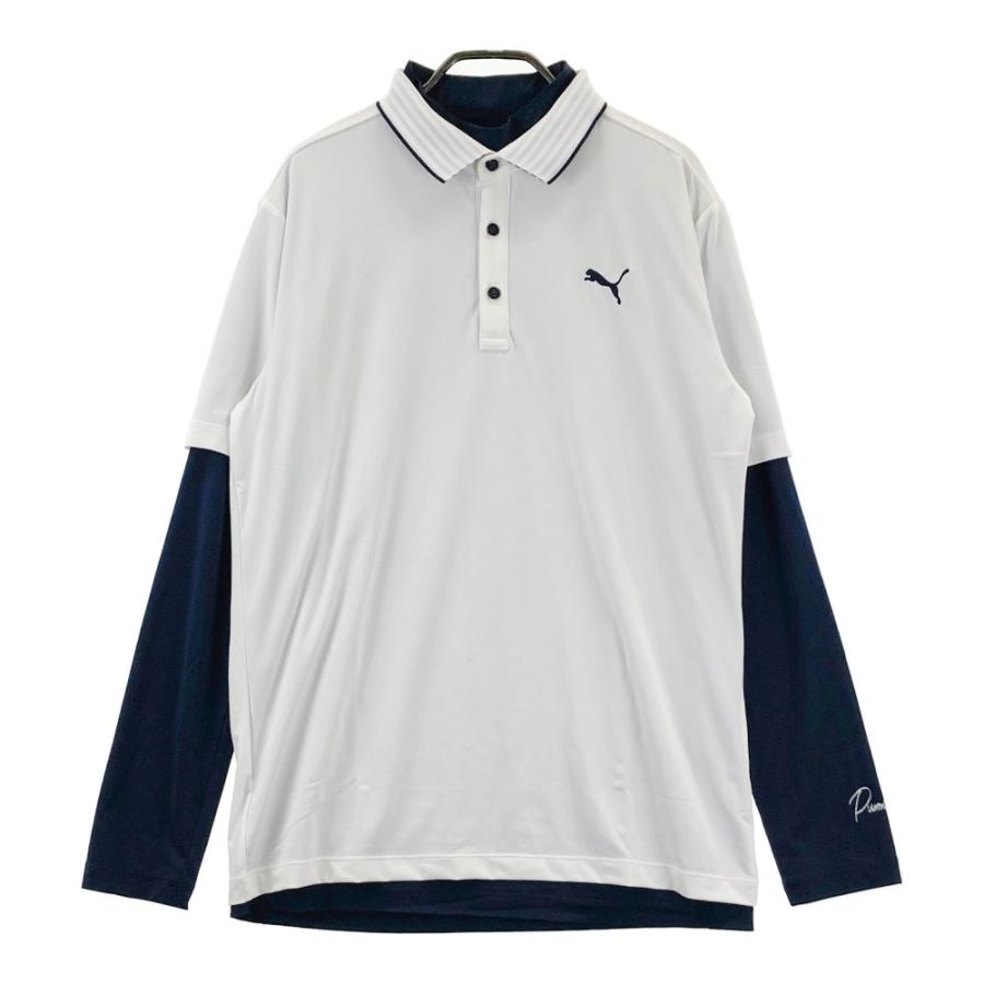 PUMA ゴルフシャツ XL 白とネイビー　ゴルフパンツXL白とブラック PUMA ゴルフシャツ XL 白とネイビー ゴルフパンツXL白とブラック
