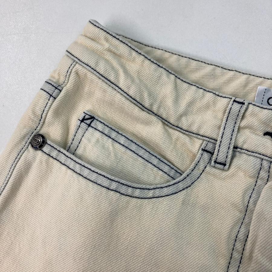 CHANEL（シャネル） P47303V35490 デニムパンツ ホワイト系 34
