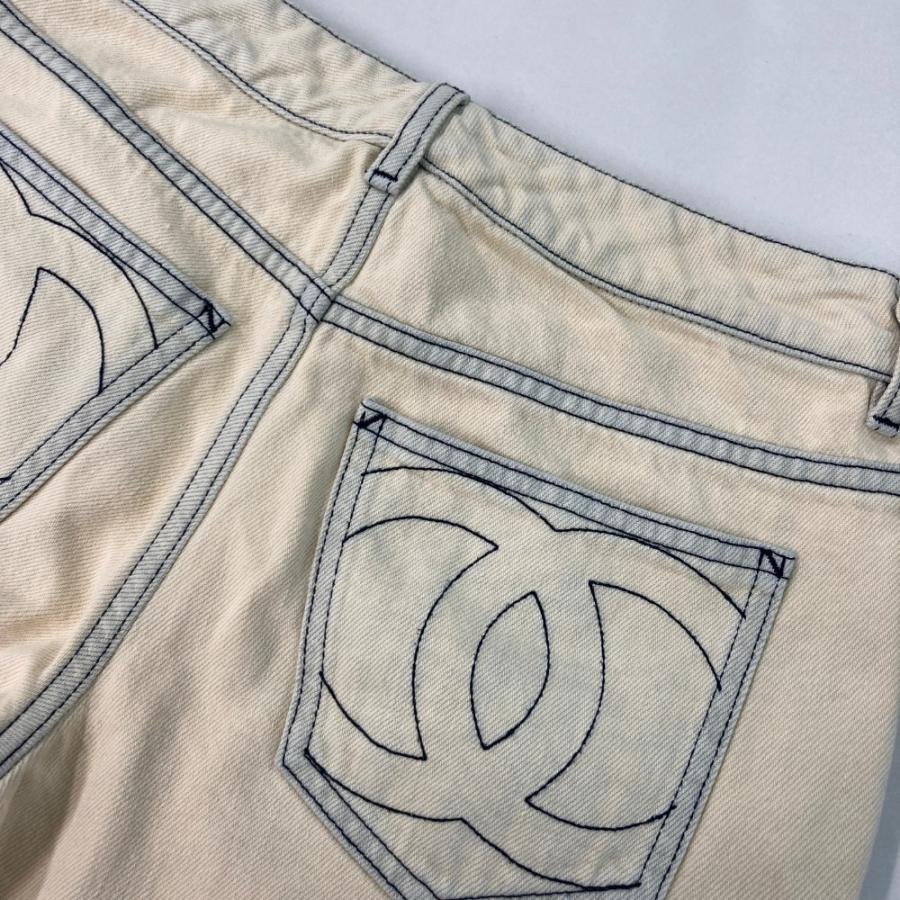 CHANEL（シャネル） P47303V35490 デニムパンツ ホワイト系 34