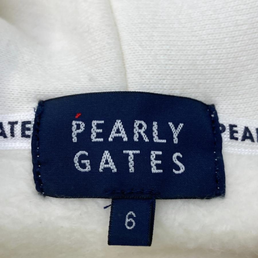 PEARLY GATES - パーリーゲイツ　裏起毛　白パーカー　サイズ０ PEARLY GATES - パーリーゲイツ 裏起毛 白パーカー サイズ0