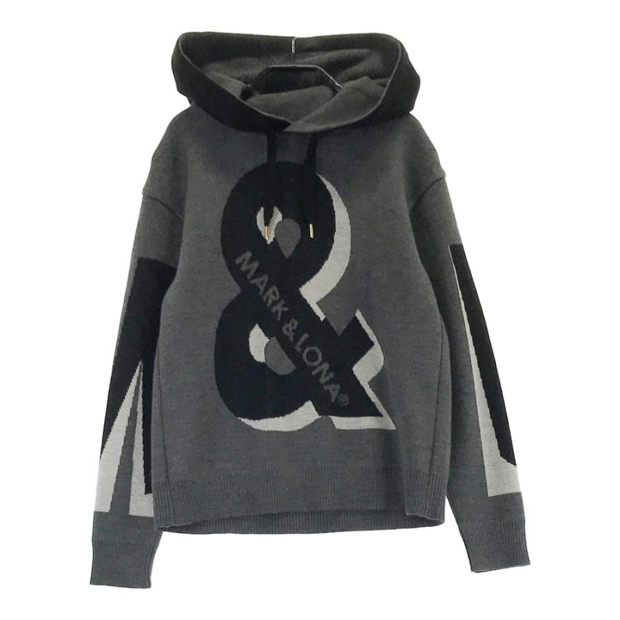 MARK&LONA マークアンドロナ　ニット　パーカー　レディース　黒　S MARK&LONA マークアンドロナ ニット パーカー レディース 黒 S
