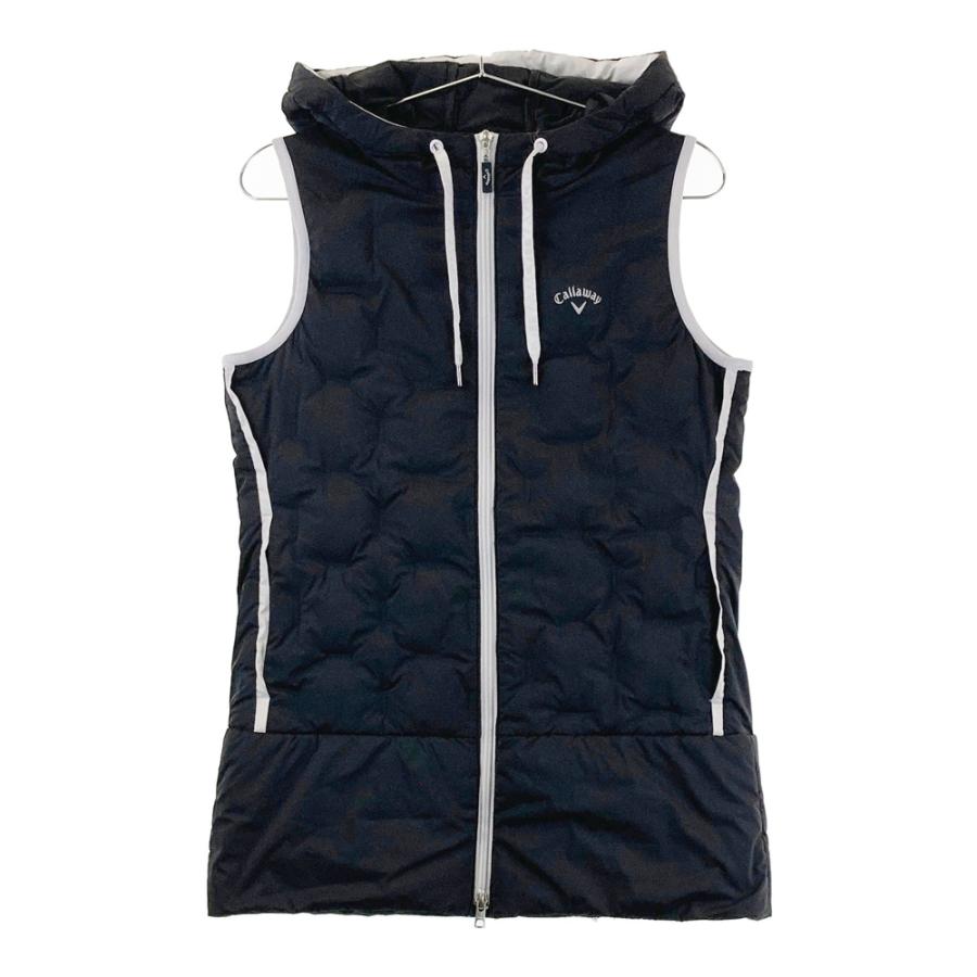 【※未使用】キャロウェイ　レディース　フルジップダウンベスト　黒 CALLAWAY キャロウェイ ジップ ダウンベスト ブラック系 S ゴルフ