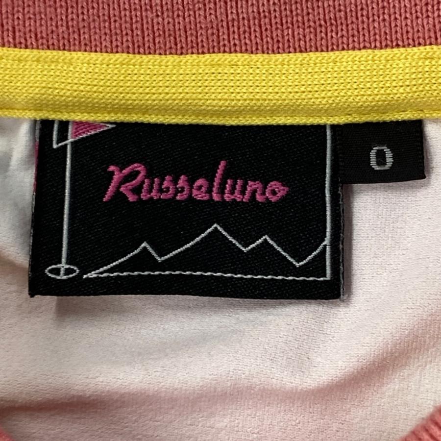 Russeluno（ラッセルノ） 半袖ポロシャツ ペイント総柄 ピンク系 0