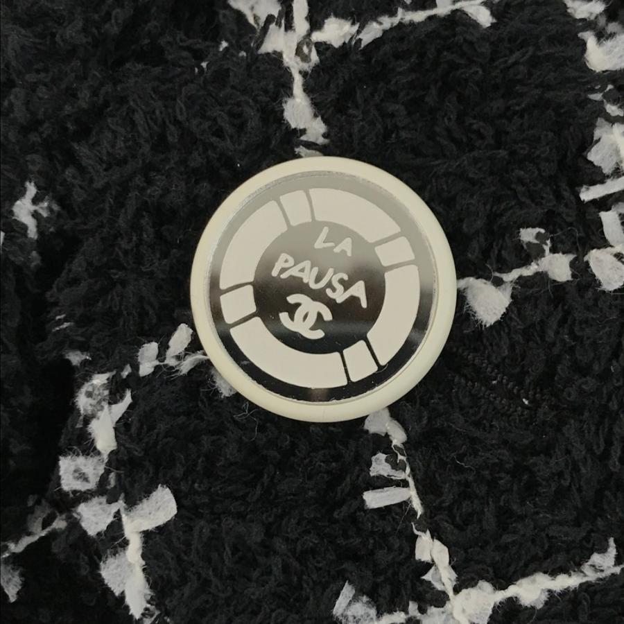 A　★CHANEL★未使用★ノーカラー★ツイード★ベルテッド★ジャケット シャネル(CHANEL)シャネル ツイードジャケット ノーカラー