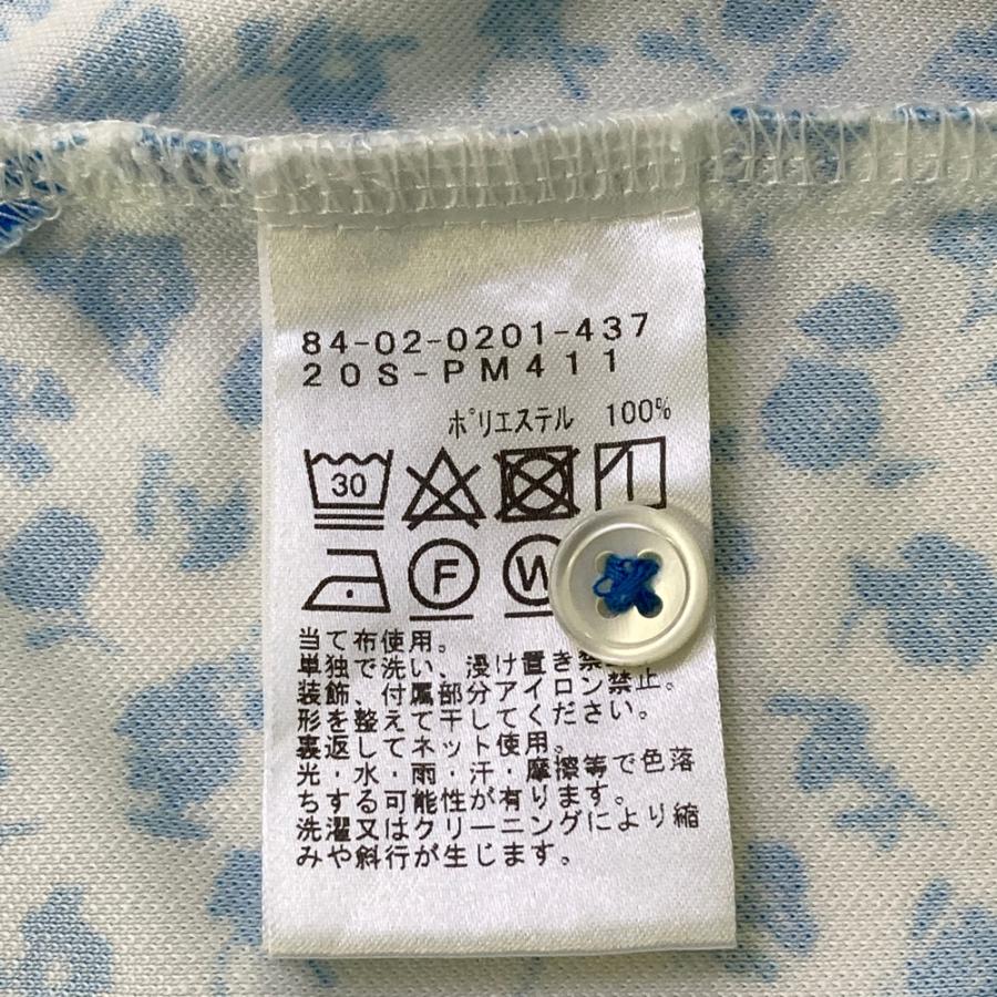 BEAMS GOLF ビームスゴルフ 半袖ポロシャツ 刺繍 小花柄 ホワイト系 S