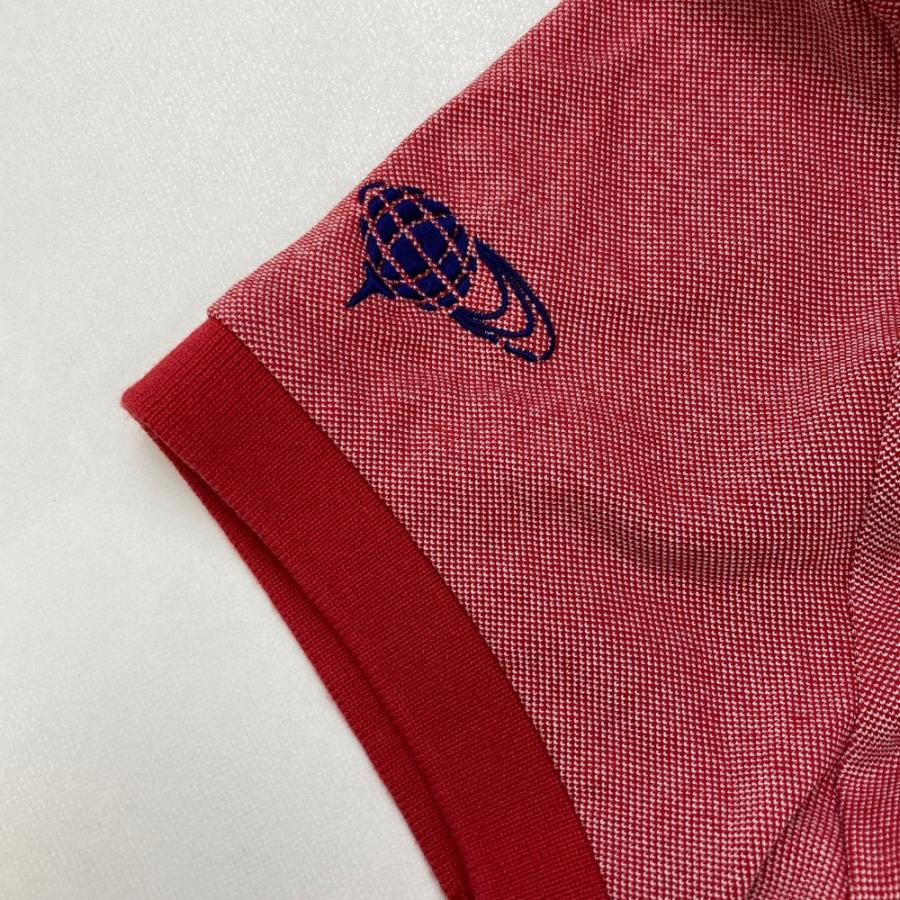 BEAMS GOLF（ビームス ゴルフ） 半袖ポロシャツ ロゴ刺繍 レッド系 M