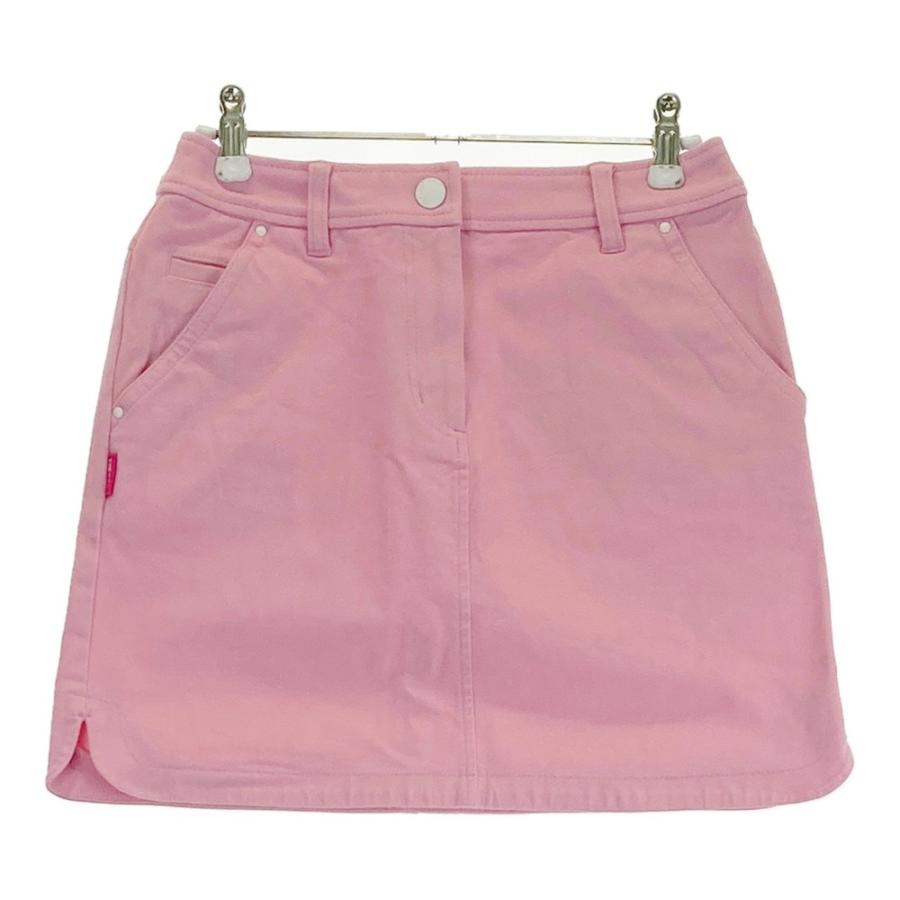 23区GOLF ニジュウサンクゴルフ ストレッチスカート ワッペン ピンク系