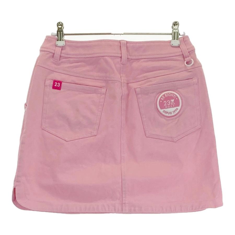 23区ゴルフ スカート 23区GOLF ニジュウサンクゴルフ ストレッチスカート ワッペン ピンク系