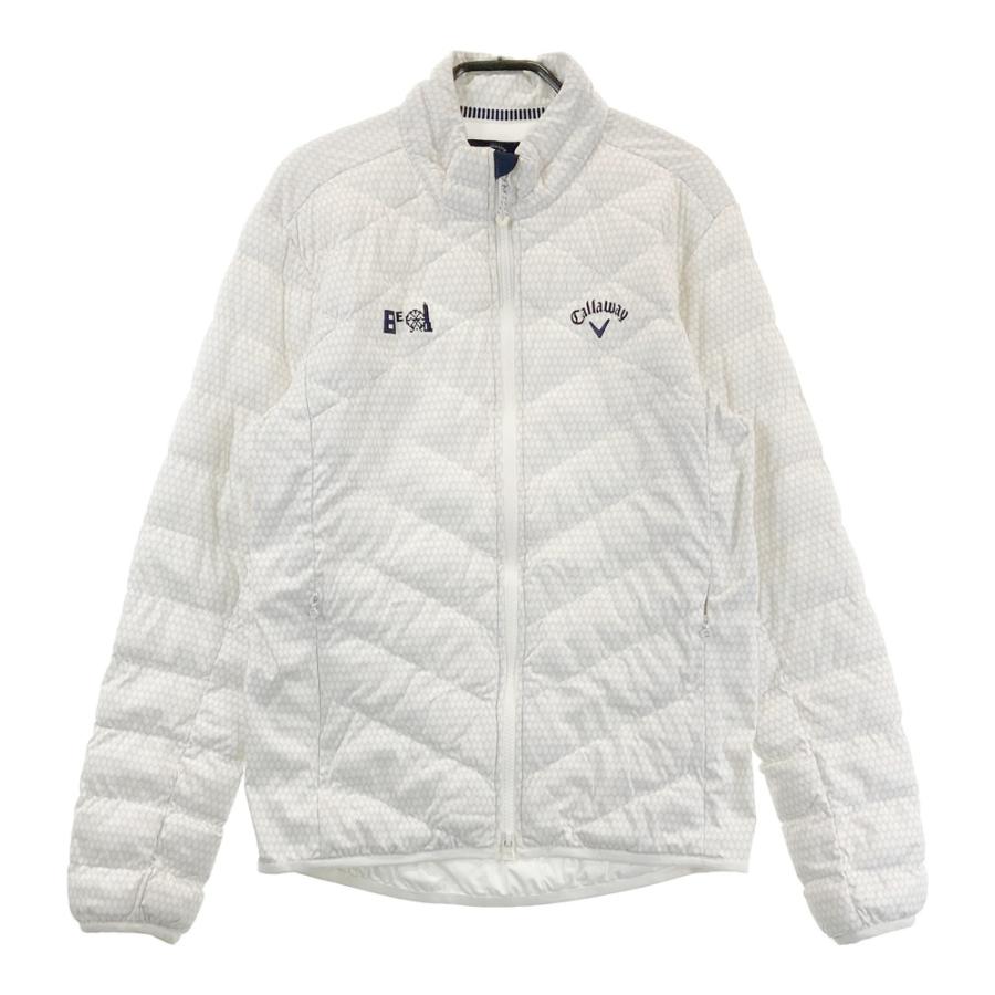 ✨極美品✨Callaway キャロウェイ 中綿ジャケット LL 白 ゴルフウェア CALLAWAY キャロウェイ 中綿ジャケット 総柄 ホワイト系 L ゴルフ