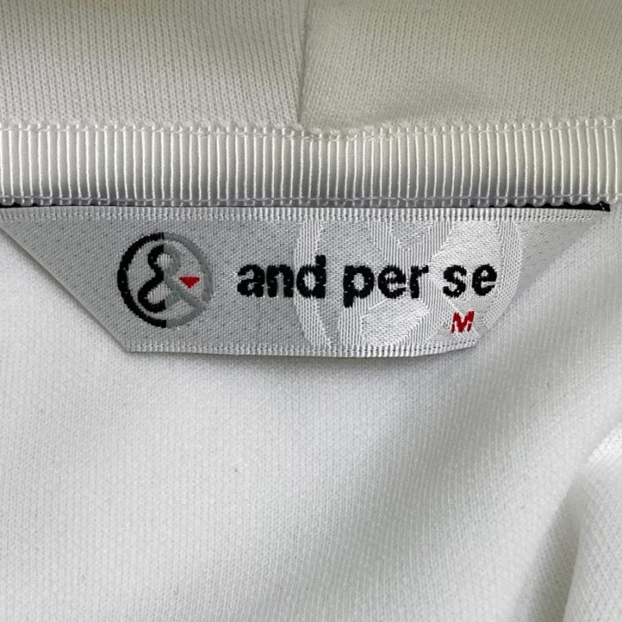 and per se（アンパスィ） ; ジップパーカー ホワイト系 M ゴルフ