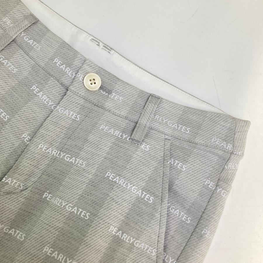 PEARLY GATES パーリーゲイツ ストレッチパンツ ストライプ柄 グレー系