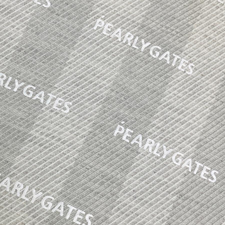 パーリーゲイツ　レディース　ストレッチ　パンツ　ストライプロゴ　グレー　美品 PEARLY GATES パーリーゲイツ ストレッチパンツ ストライプ柄 グレー系