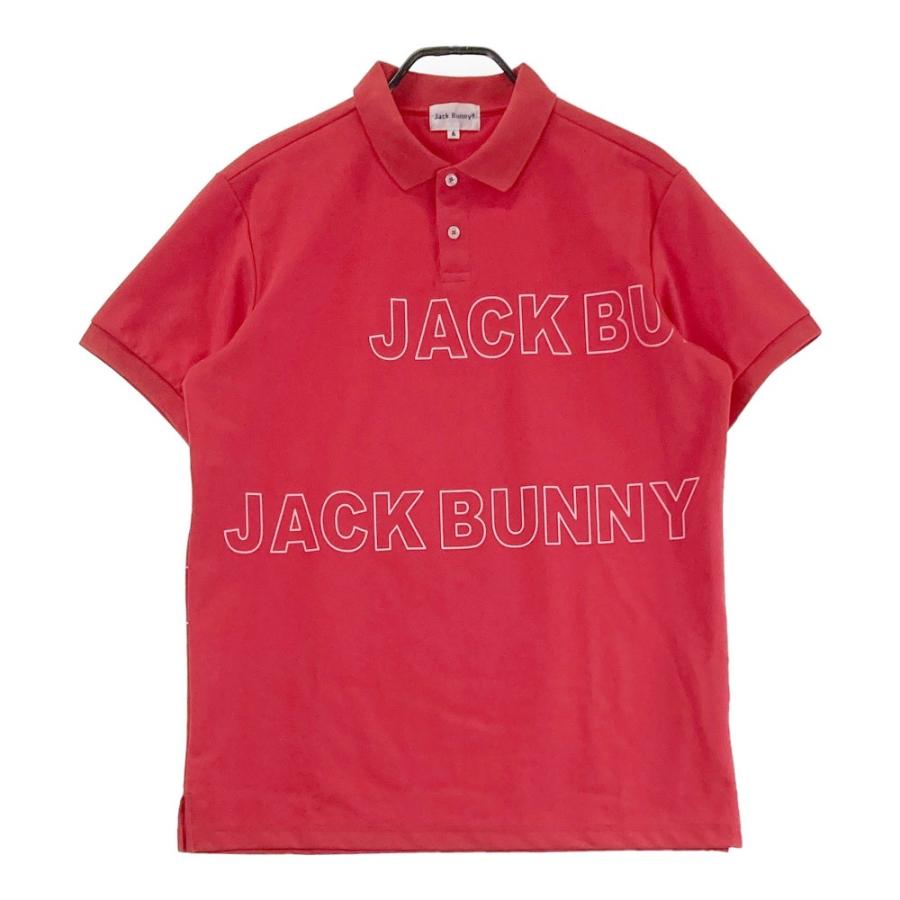 Jack Bunny!! JACK BUNNY ジャックバニー 半袖ポロシャツ レッド Jack Bunny!! JACK BUNNY ジャックバニー 半袖ポロシャツ レッド