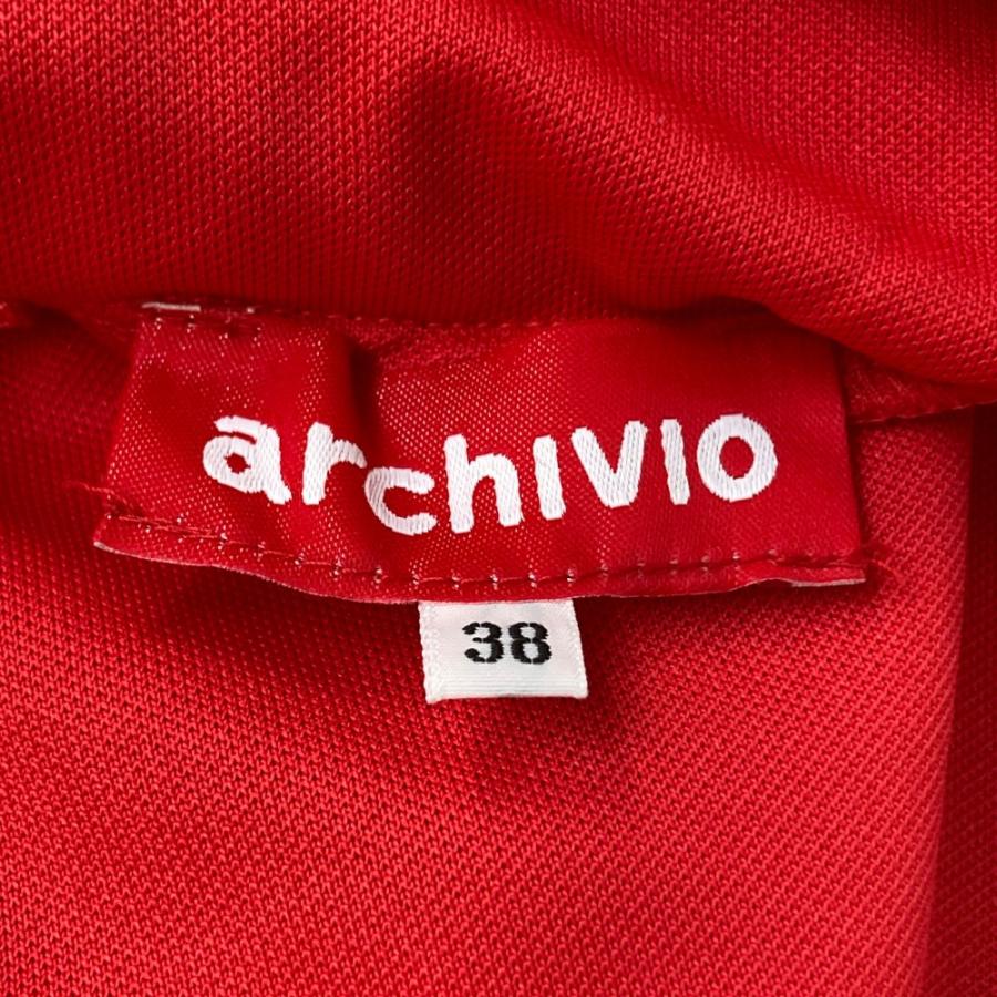 ARCHIVIO アルチビオ タートルネック 半袖Tシャツ レッド系 38 ARCHIVIO アルチビオ タートルネック 半袖Tシャツ レッド系 38