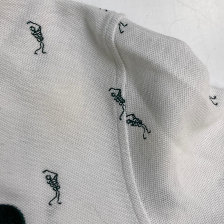 MARK&LONA マーク&ロナ スカル ゴルフ 長袖　ポロシャツ 刺繍 MARK&LONA（マークアンドロナ） 長袖ポロシャツ スカル刺繍 総柄