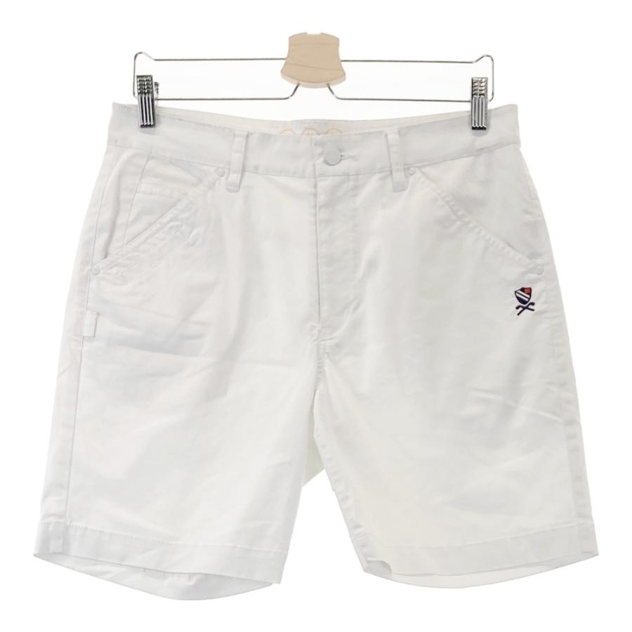 美品　パーリーゲイツ　ハーフパンツ　短パン　白　ホワイト　4 M〜L相当　ゴルフ 美品 パーリーゲイツ ハーフパンツ 短パン 白 ホワイト 4 M〜L