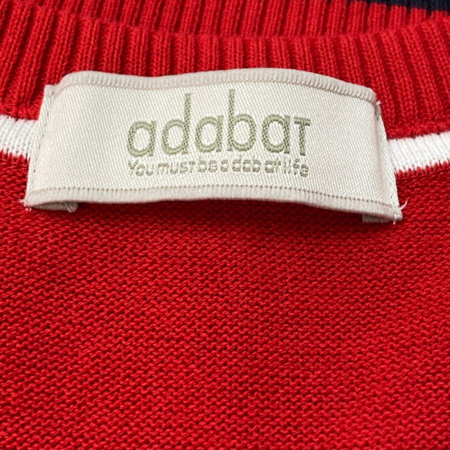 adabat（アダバット） ニットベスト レッド系 48 ゴルフウェア メンズ