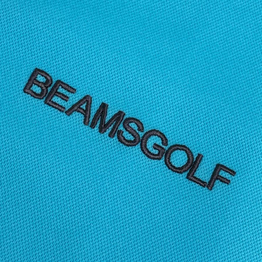 サイズ：L BEAMS GOLF ビームスゴルフ 2023年モデル 半袖ポロシャツ  ブルー系 [240101409911] ゴルフウェア メンズ ストスト 新品】BEAMS GOLF ビームスゴルフ 2023年モデル 半袖ポロシャツ ブルー