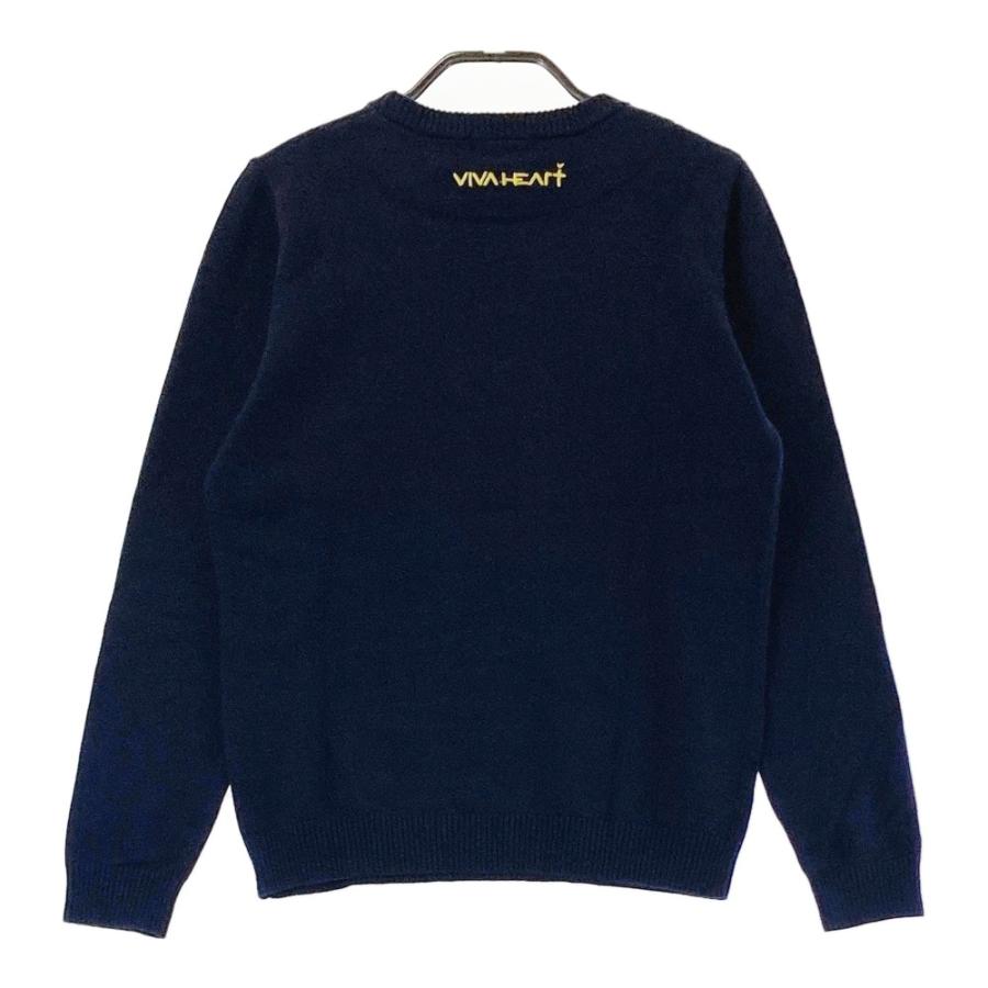VIVA HEART ネイビー セーター サイズ40 VIVA HEART（ビバハート） ×セサミストリート ウール混 ニットセーター