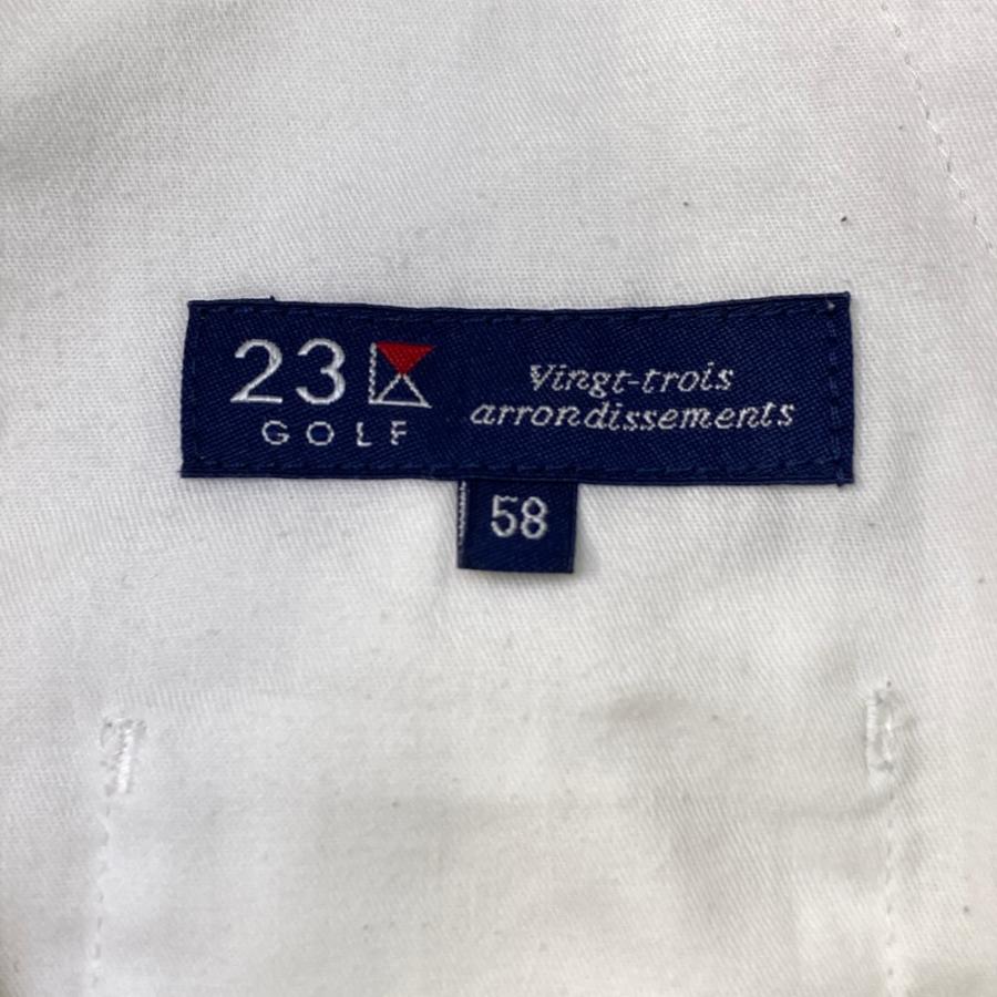 23区GOLF ニジュウサンクゴルフ ストレッチパンツ ホワイト系 58