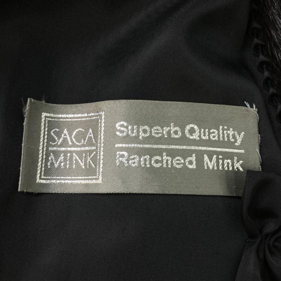 【未使用】サガミンク GUARANTEE コート ブラック レディース SAGA MINK サガミンク 毛皮コート ブラック系 6 レディース : ブランド