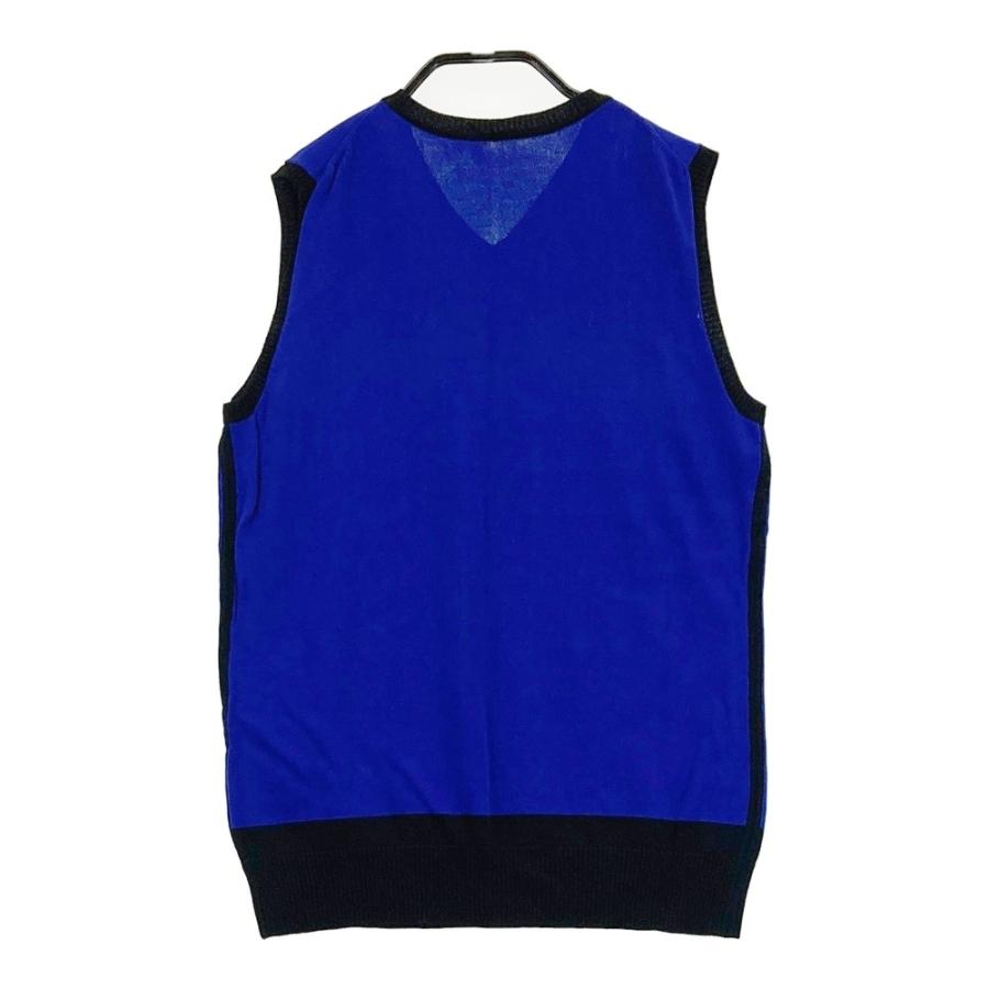 LANVIN SPORT ランバン スポール Vネック ニットベスト ブルー系 LANVIN SPORT ランバン スポール Vネック ニットベスト ブルー系