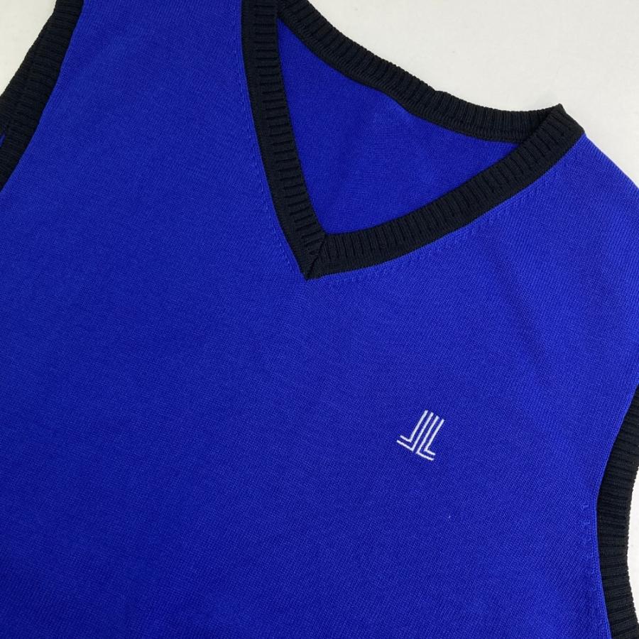 LANVIN SPORT ランバン スポール Vネック ニットベスト ブルー系 LANVIN SPORT ランバン スポール Vネック ニットベスト ブルー系
