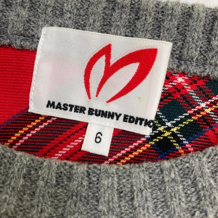 サイズ：6 MASTER BUNNY EDITION マスターバニーエディション  ニットセーター ウール  グレー系 [240101420468] ゴルフウェア メンズ ストスト サイズ：6 MASTER BUNNY EDITION マスターバニーエディション