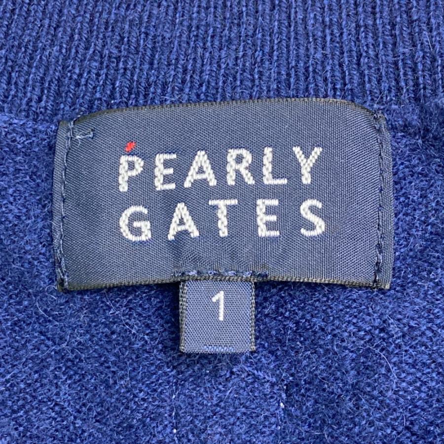 PEARLY GATES パーリーゲイツ カシミヤ ニットセーター ブルー系 PEARLY GATES パーリーゲイツ カシミヤ ニットセーター ブルー系