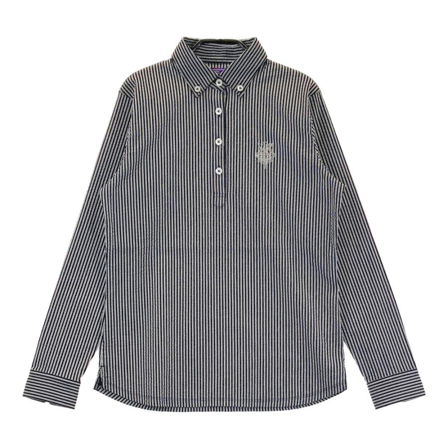 BEAMS GOLF ビームスゴルフ シアサッカー 長袖ポロシャツ ボタン