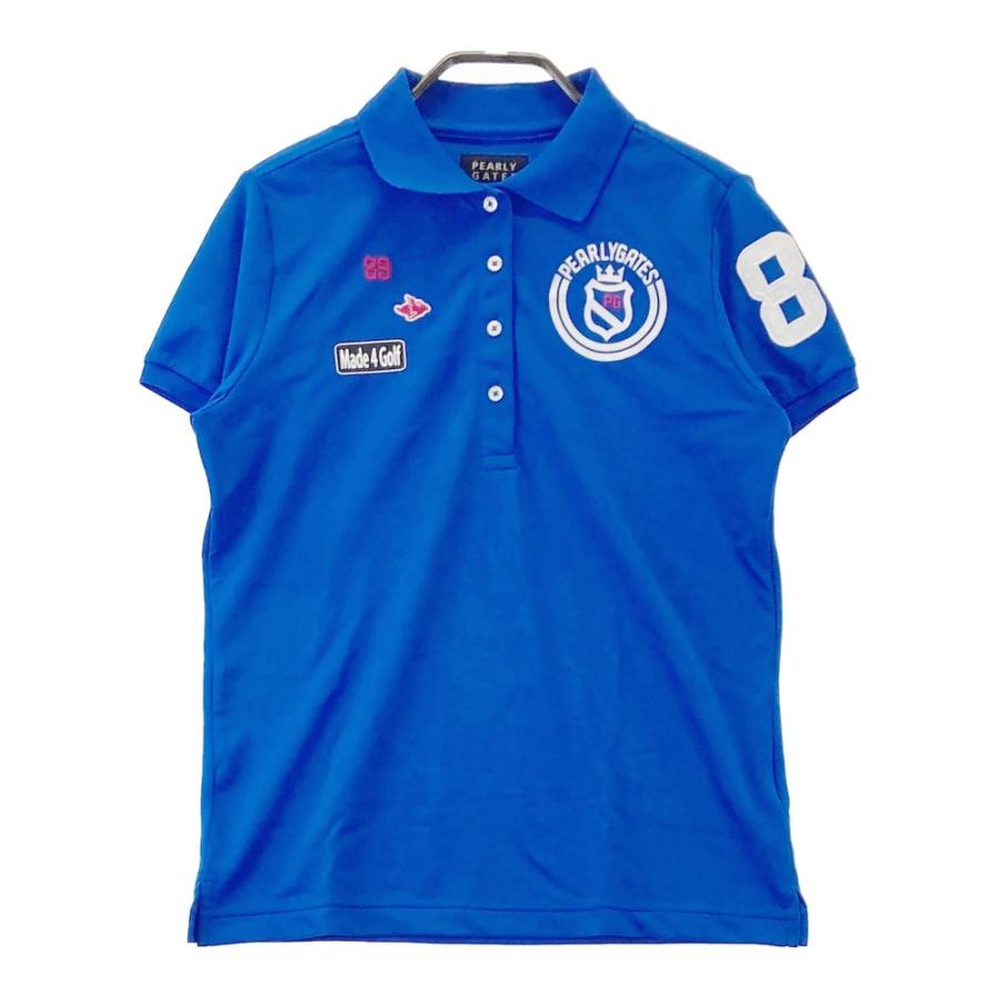 【新品未使用】PEARLY GATES レディース　ポロシャツ　ブルー PEARLY GATES パーリーゲイツ 半袖ポロシャツ ブルー系 0 ゴルフ