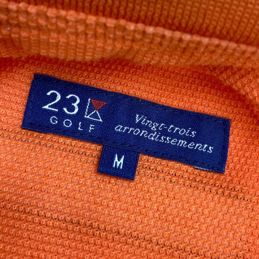 23区GOLF ニジュウサンクゴルフ 半袖ポロシャツ オレンジ系 M ゴルフ